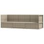 Voir la diapositive 3 : VIDAXL Salon de jardin 3 pcs avec coussins Gris Resine tressee
