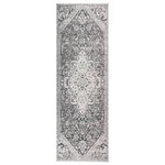 VIDAXL Tapis a tissage plat d'exterieur 80x250 cm Gris clair