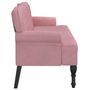 Voir la diapositive 4 : VIDAXL Banc avec dossier rose 119,5x64,5x75 cm velours