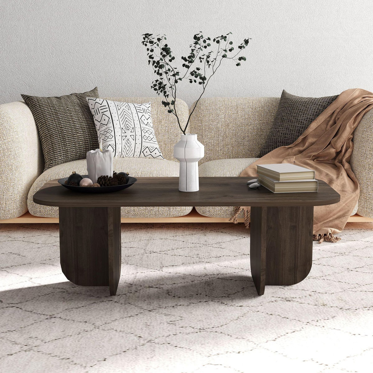 Habitat et Jardin Table basse en bois  Becaj  - 120 x 60 x 41 cm - Noyer