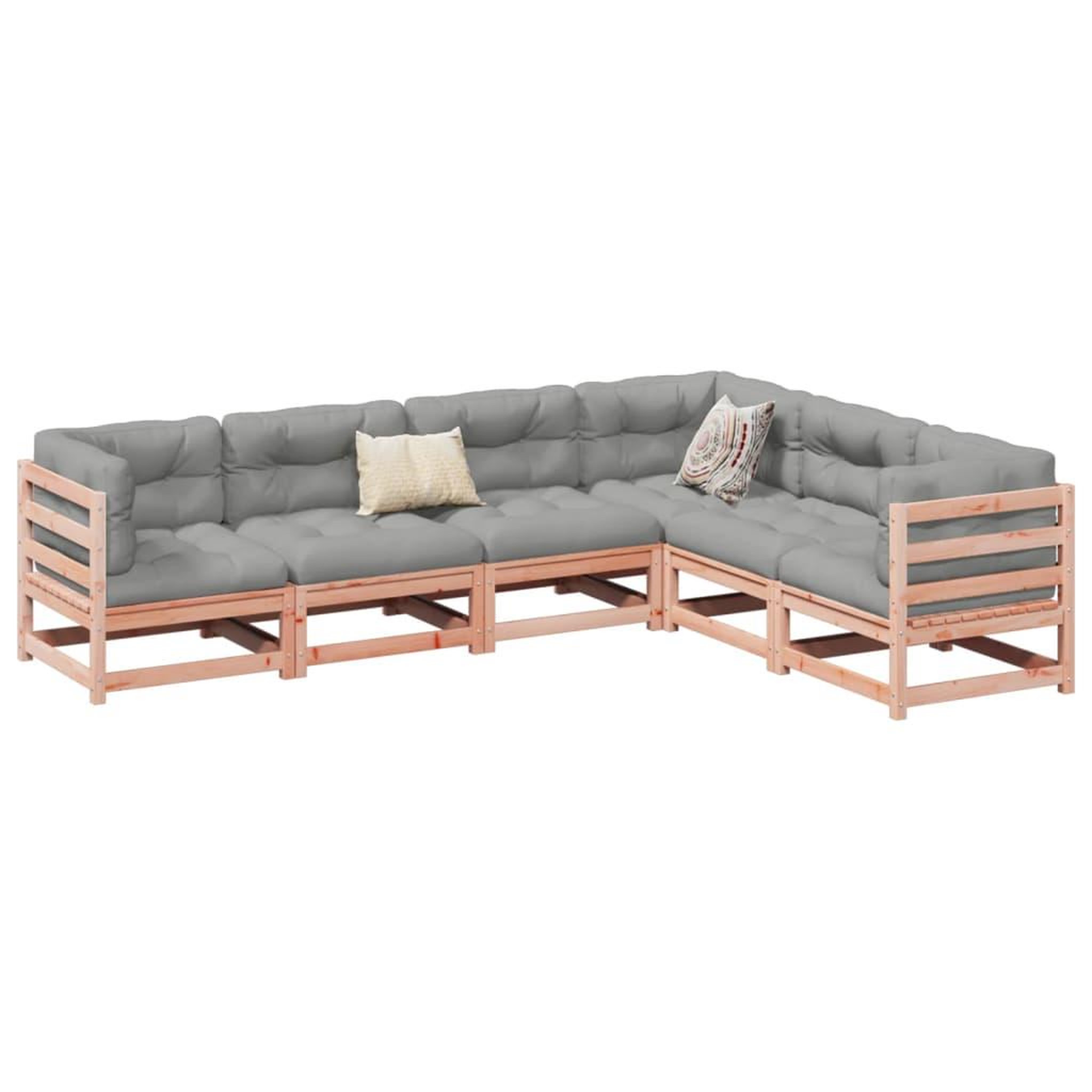 Voir la diapositive 1 : VIDAXL Salon de jardin 6 pcs bois massif sapin de douglas