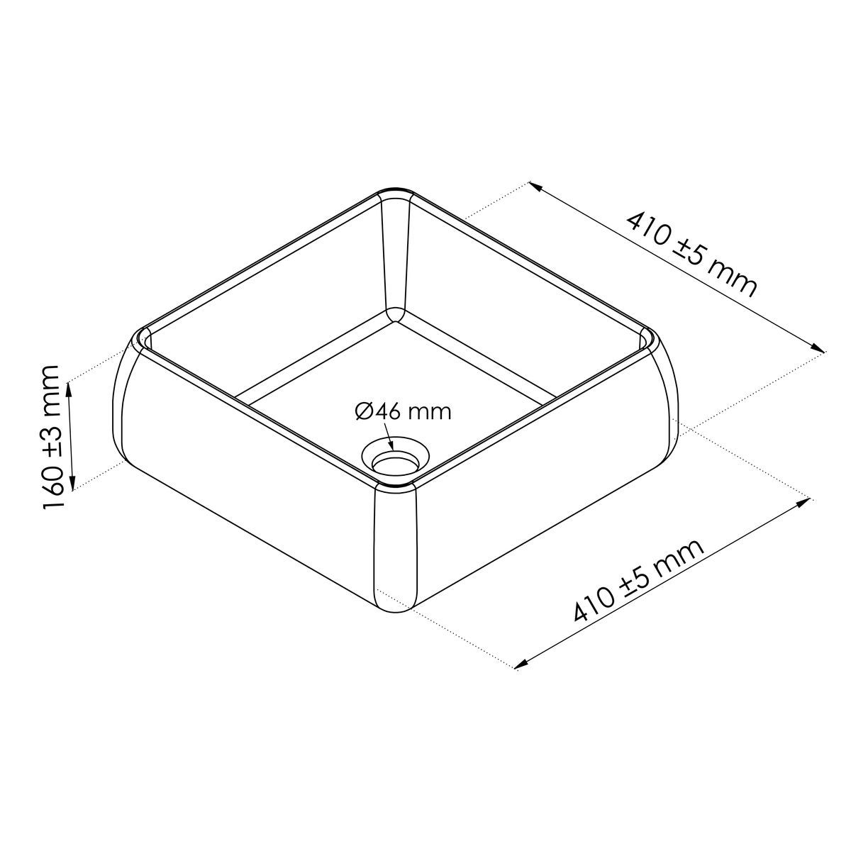 ONDEE ETY Vasque 41x41cm BLANC