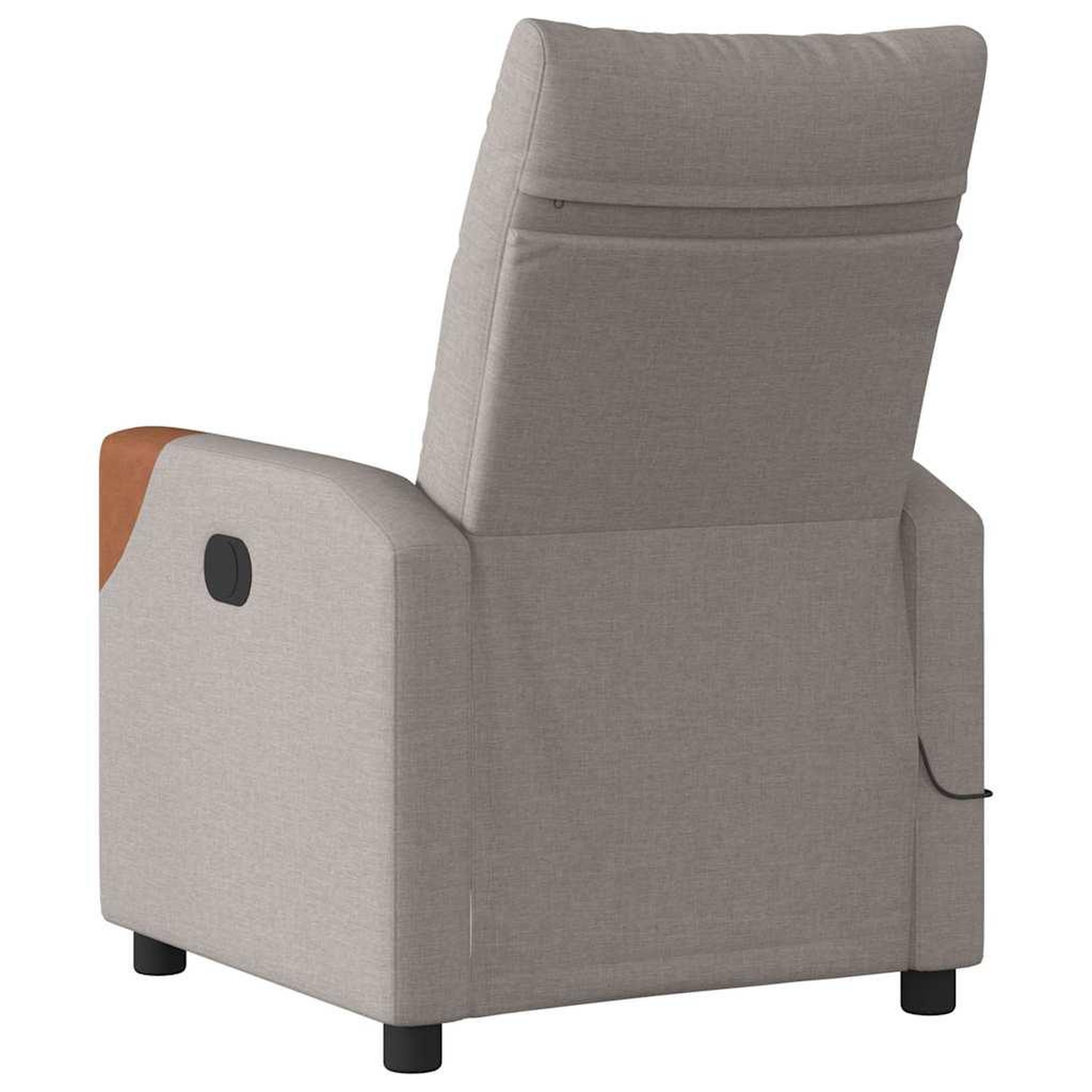 Voir la diapositive 5 : VIDAXL Fauteuil de massage inclinable Taupe Tissu