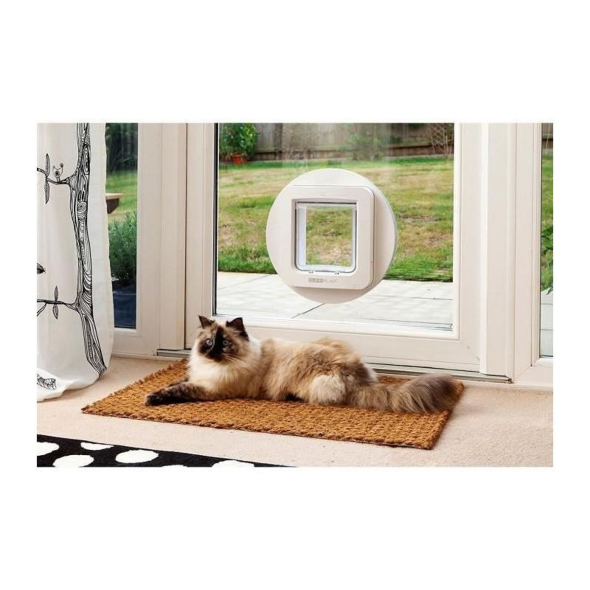 GENERIQUE SUREFLAP Grande chatiere a puce electronique blanc