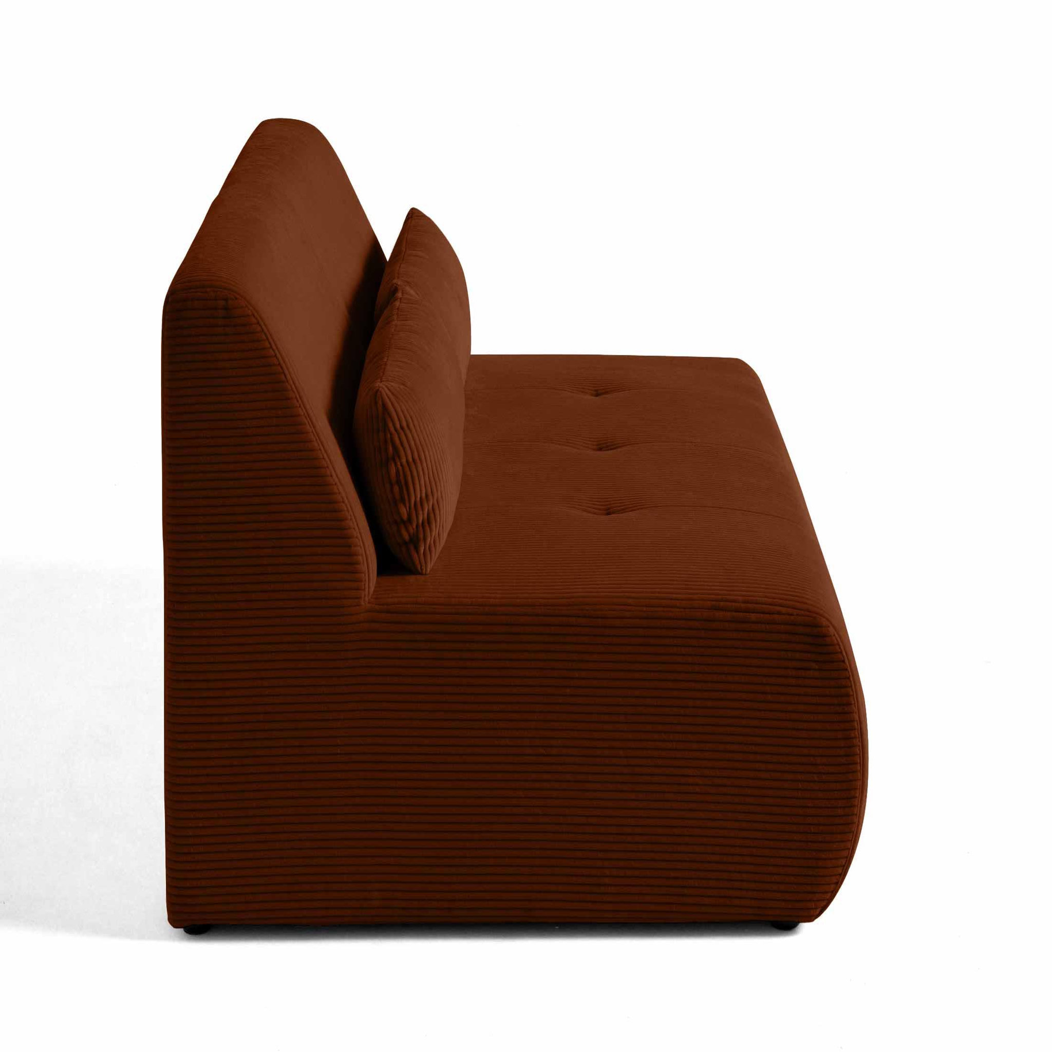 Voir la diapositive 3 : LISA DESIGN Onyx - canapé droit 2 places - en velours côtelé