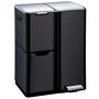 Voir la diapositive 1 : Kitchen move Poubelle de cuisine tri sélectif HAJA Noir Acier inoxydable 60L