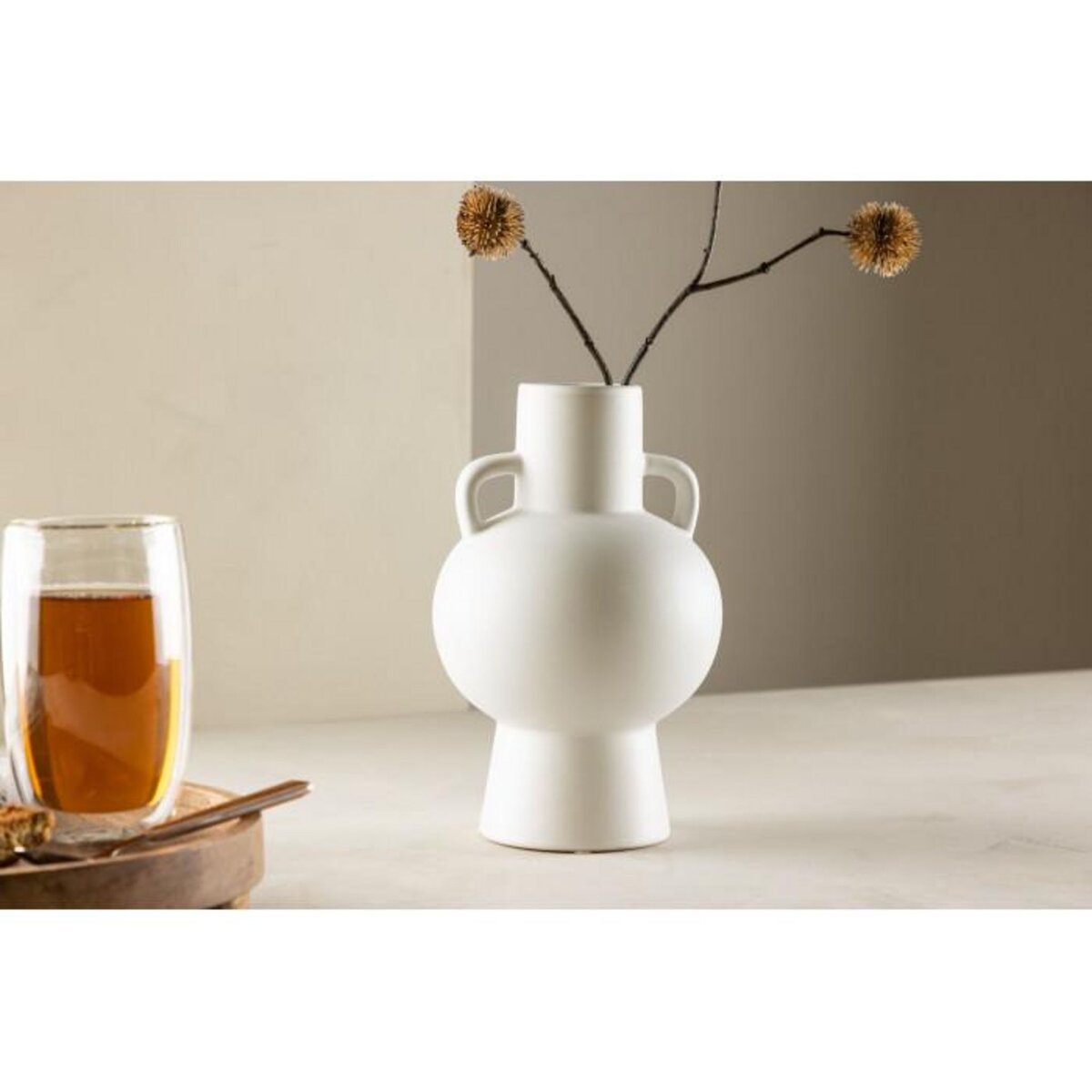 Paris Prix Vase Design en Céramique  Cent  24cm Blanc