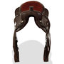Voir la diapositive 6 : VIDAXL Selle, bridon et col de poitrine Cuir véritable 12 po Marron