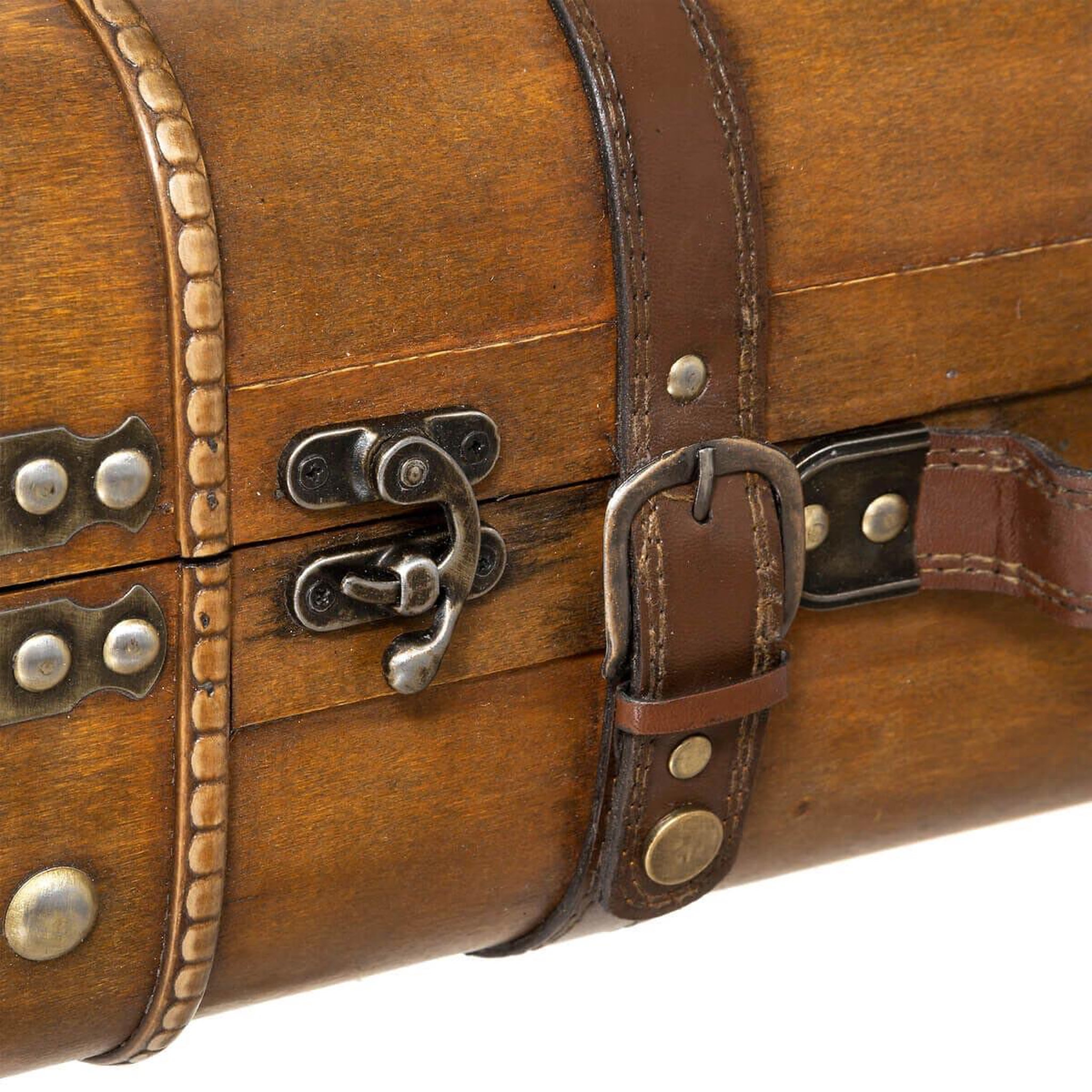 Voir la diapositive 4 : ATMOSPHERA Lot de 2 valises déco  voyage  45cm marron