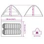 Voir la diapositive 6 : VIDAXL Tente de camping a dome 2 personne vert impermeable