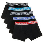 Airness Lot de 5 Boxers Noirs Garçon Airness. Coloris disponibles : Noir