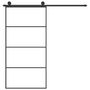 Voir la diapositive 3 : VIDAXL Porte coulissante et kit de quincaillerie 102,5x205cm Verre ESG