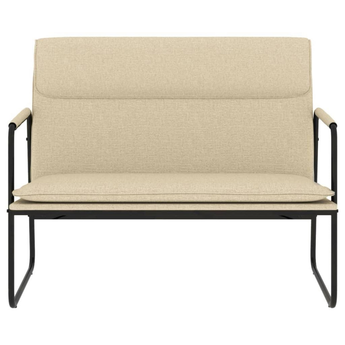 VIDAXL Banc Creme 100x64x80 cm Tissu