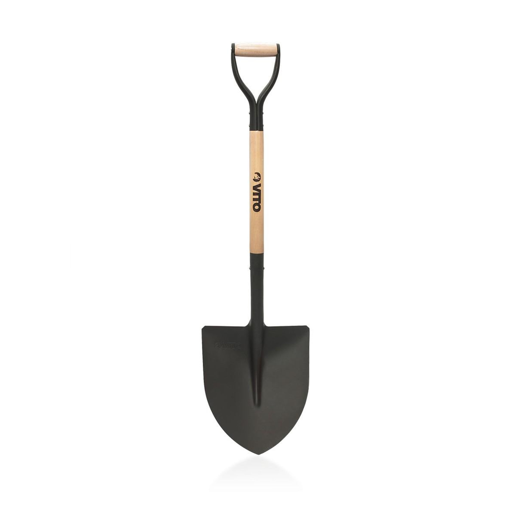 Voir la diapositive 4 : VITO Pack 4 outils de jardin acier manche en bois fourche + pelle carrée + pelle ronde + bêche vito