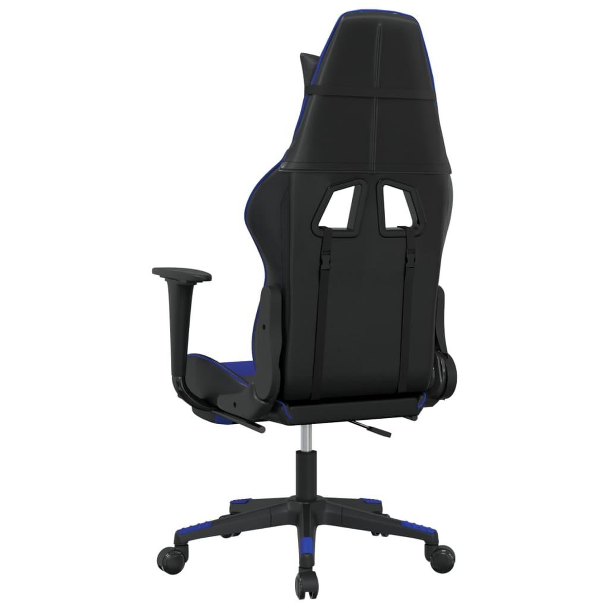 Voir la diapositive 5 : VIDAXL Chaise de jeu avec repose-pied Noir et bleu Similicuir