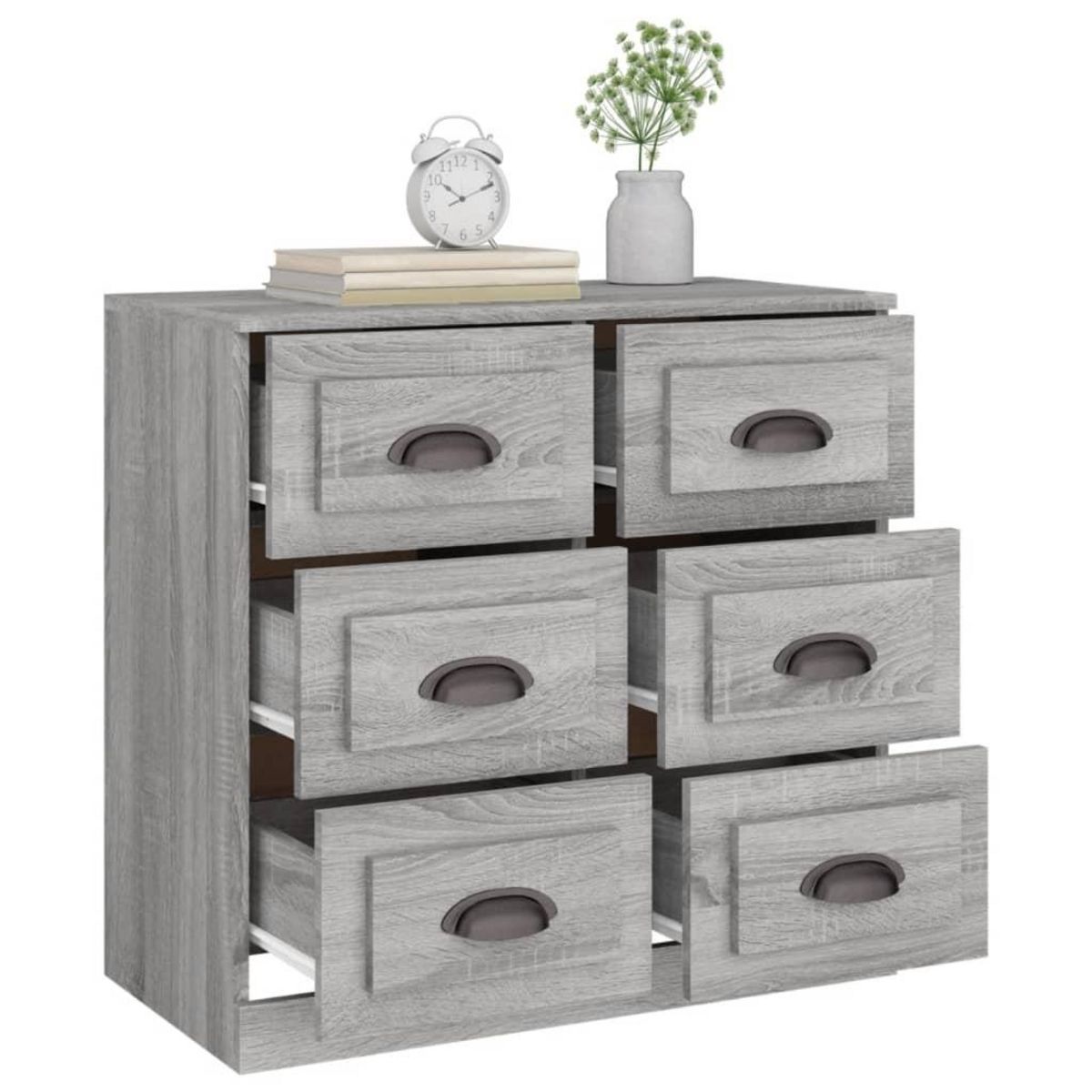 VIDAXL Buffet sonoma gris 70x35,5x67,5 cm bois d'ingenierie