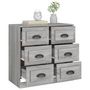 Voir la diapositive 5 : VIDAXL Buffet sonoma gris 70x35,5x67,5 cm bois d'ingenierie