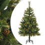 Voir la diapositive 1 : VIDAXL Sapin de Noël artificiel articule avec pommes de pin 150 cm