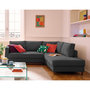 Voir la diapositive 1 : LISA DESIGN Jake - canapé d'angle droit 5 places convertible en tissu velours relief