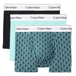 CALVIN KLEIN JEANS X3 Boxers /Turquoise Homme Calvin Klein Jeans Relaxed Fit Trunk 3p. Coloris disponibles : Noir