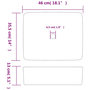 Voir la diapositive 6 : VIDAXL Vasque a poser multicolore rectangulaire 46x35,5x13cm ceramique