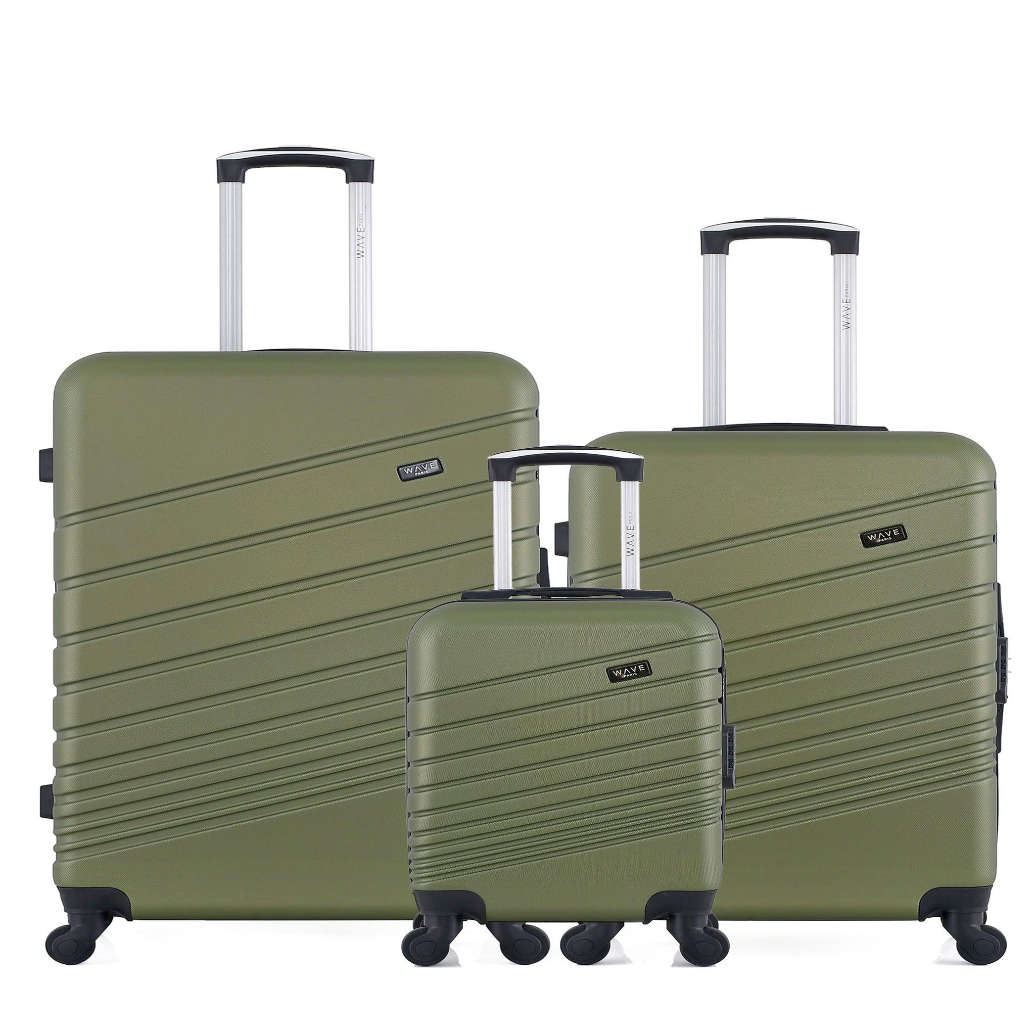 WAVE PARIS Lot de 3 - valises grand format, weekend et cabine xxs tigre