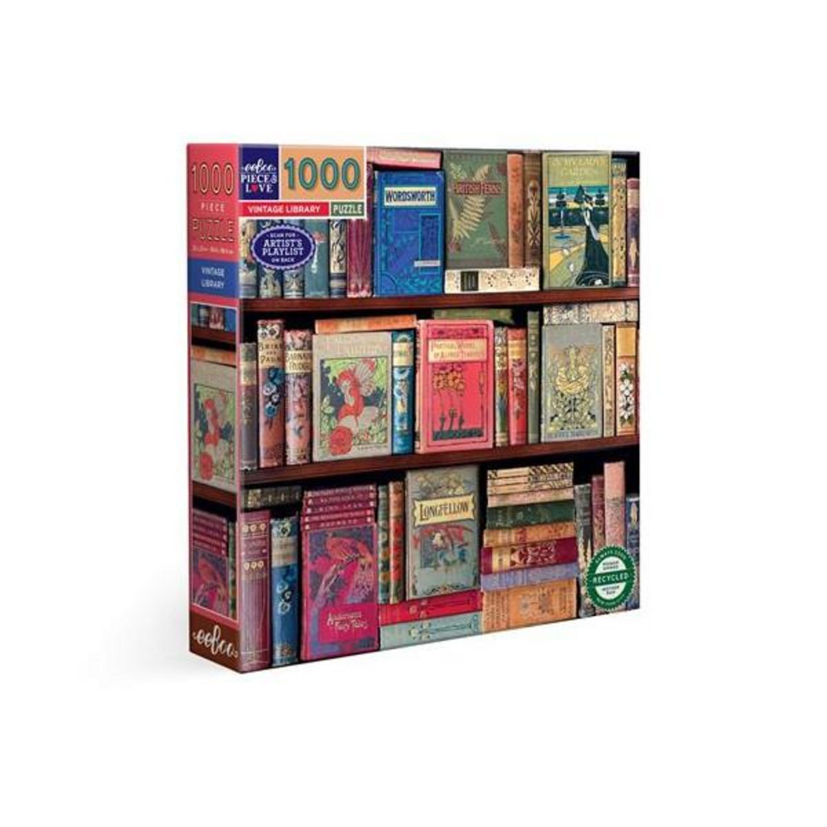 Eeboo Puzzle 1000 pièces Eeboo Vintage Library