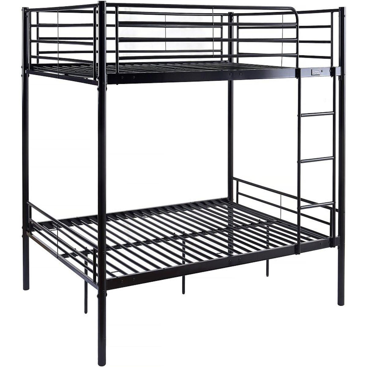 Habitat et Jardin Lit superposé double  Adam  - Sommier inclus - 140 x 190 cm - Noir