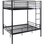 Habitat et Jardin Lit superposé double  Adam  - Sommier inclus - 140 x 190 cm - Noir