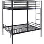 Voir la diapositive 1 : Habitat et Jardin Lit superposé double  Adam  - Sommier inclus - 140 x 190 cm - Noir