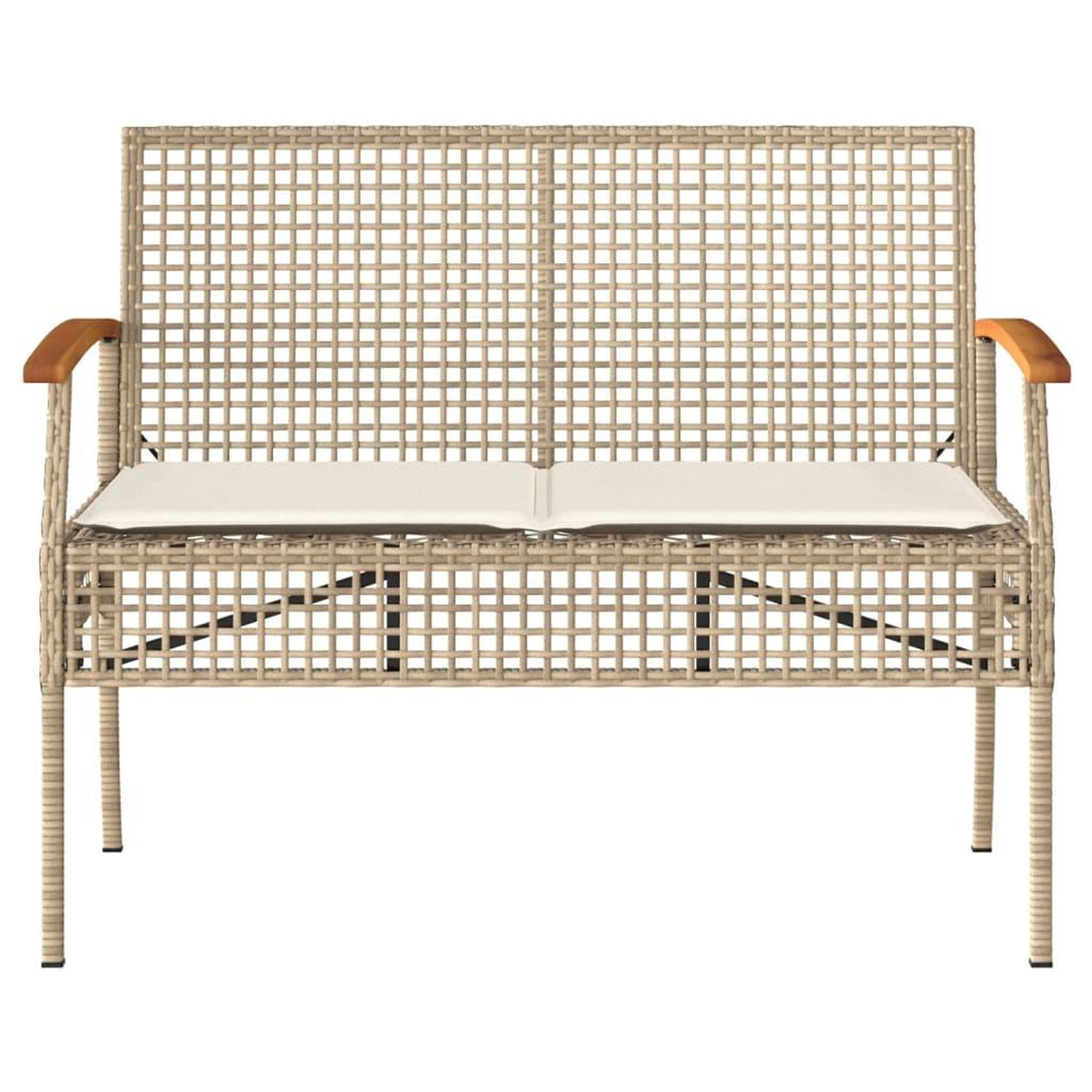 Voir la diapositive 5 : VIDAXL Salon de jardin avec coussins 4 pcs beige resine tressee