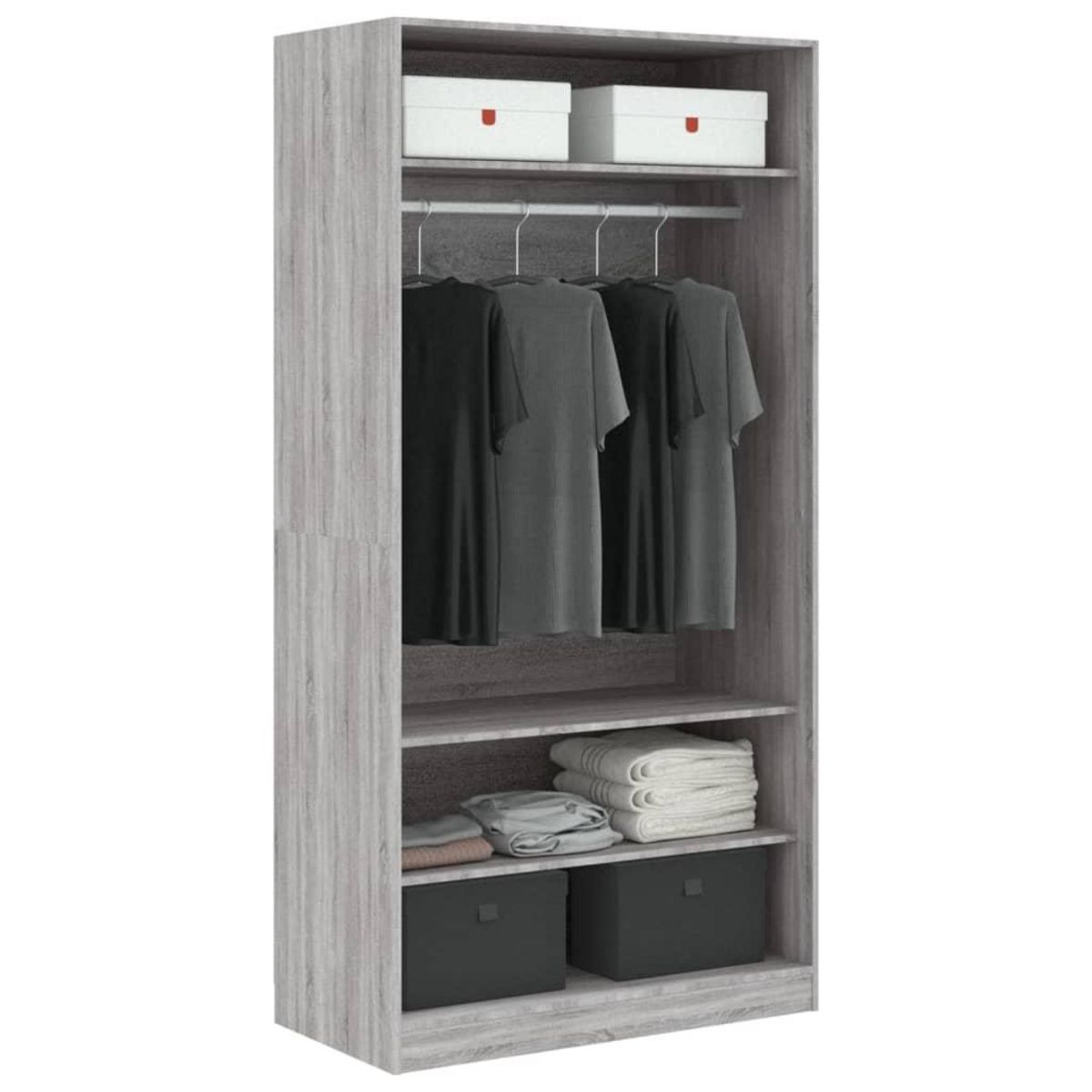 VIDAXL Garde-robe sonoma gris 100x50x200 cm bois d'ingenierie