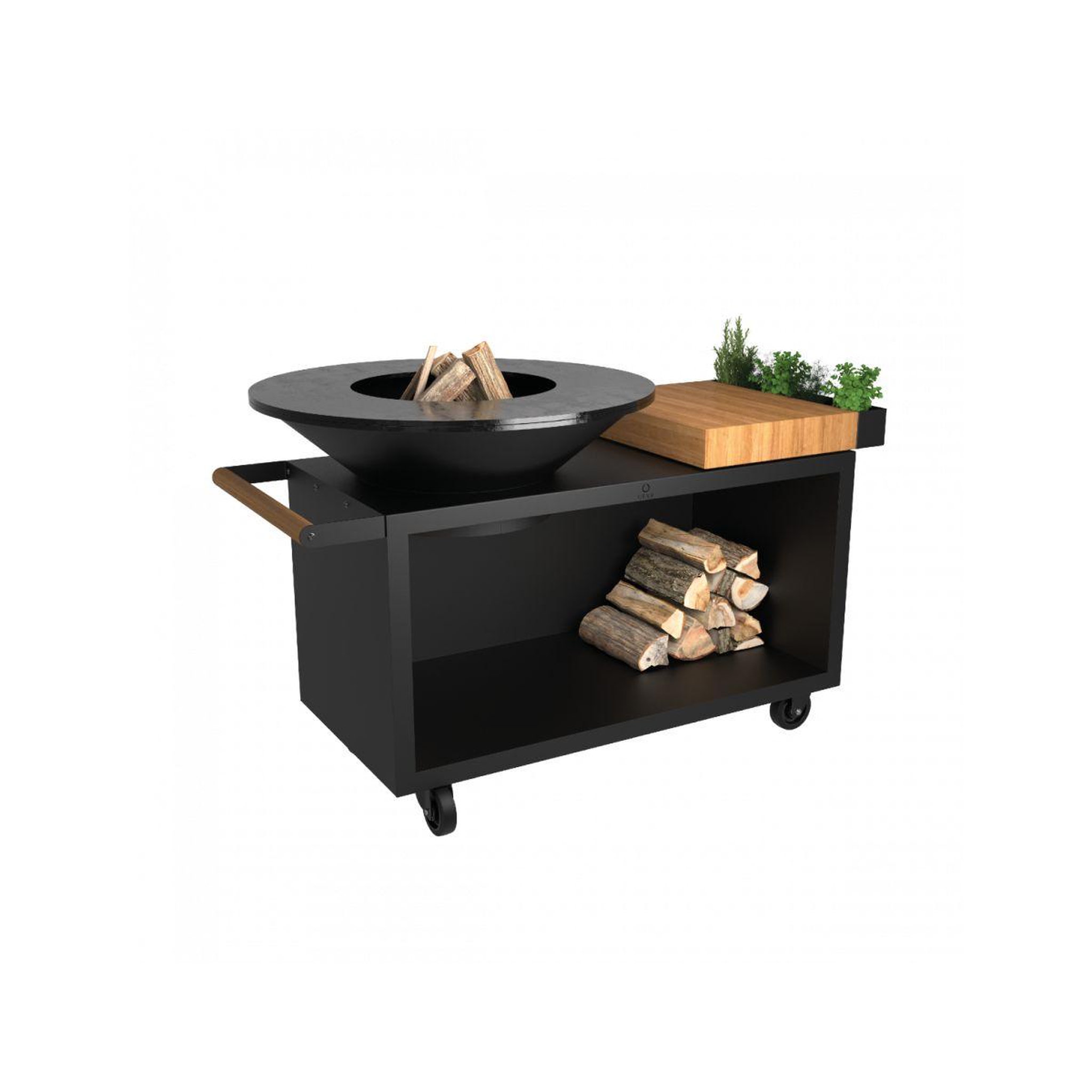 OFYR Brasero island black 100 pro teak wood oi4b100w