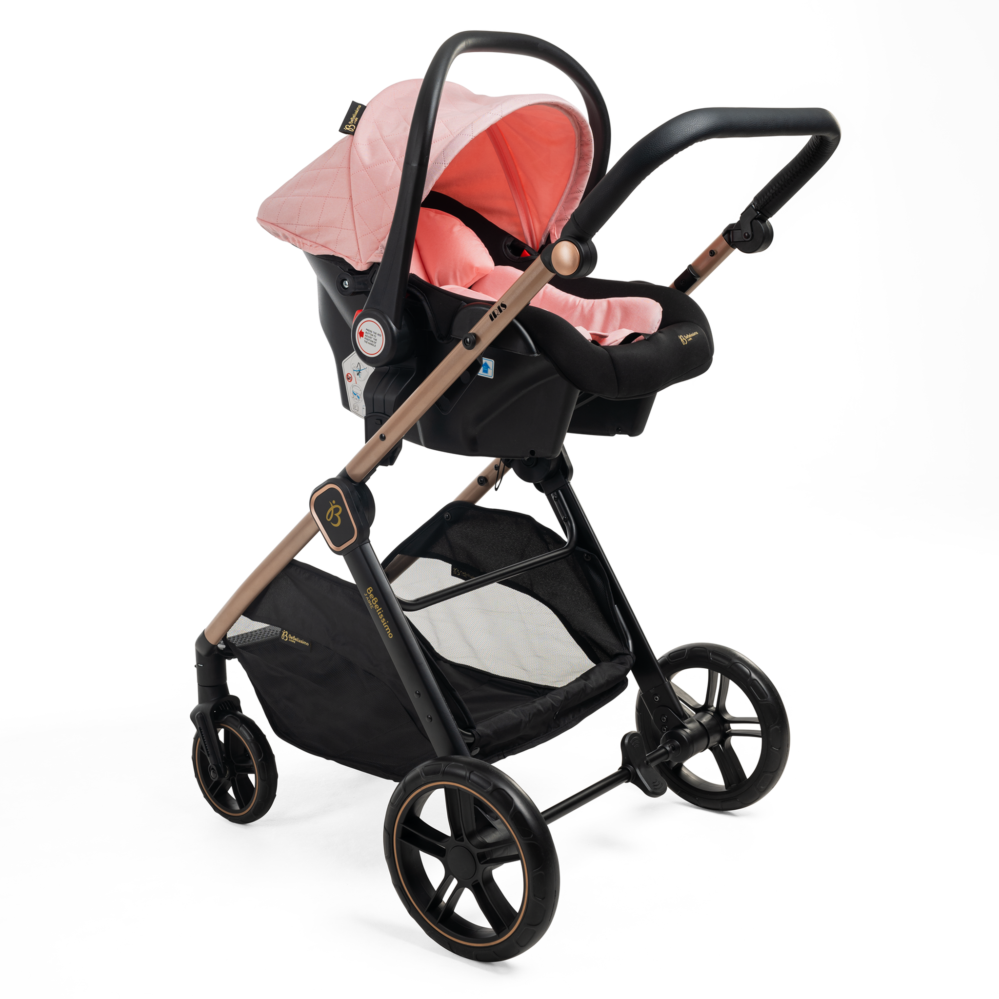 Voir la diapositive 3 : BEBELISSIMO Poussette combinée trio 3 en 1 - siège auto 0+ IRIS – nacelle