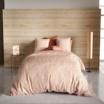 Les Ateliers du Linge Parure housse de couette 100%polyester 60gsm, lantana. Coloris disponibles : Blanc