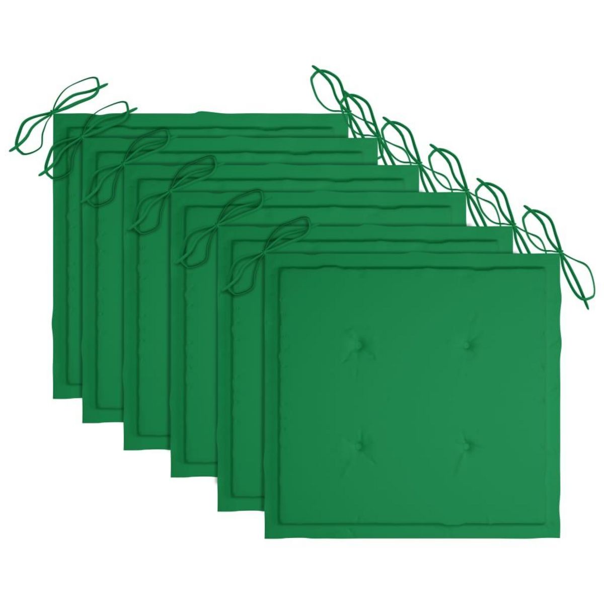 VIDAXL Chaises pliables d'exterieur lot de 6 et coussins Bois d'acacia