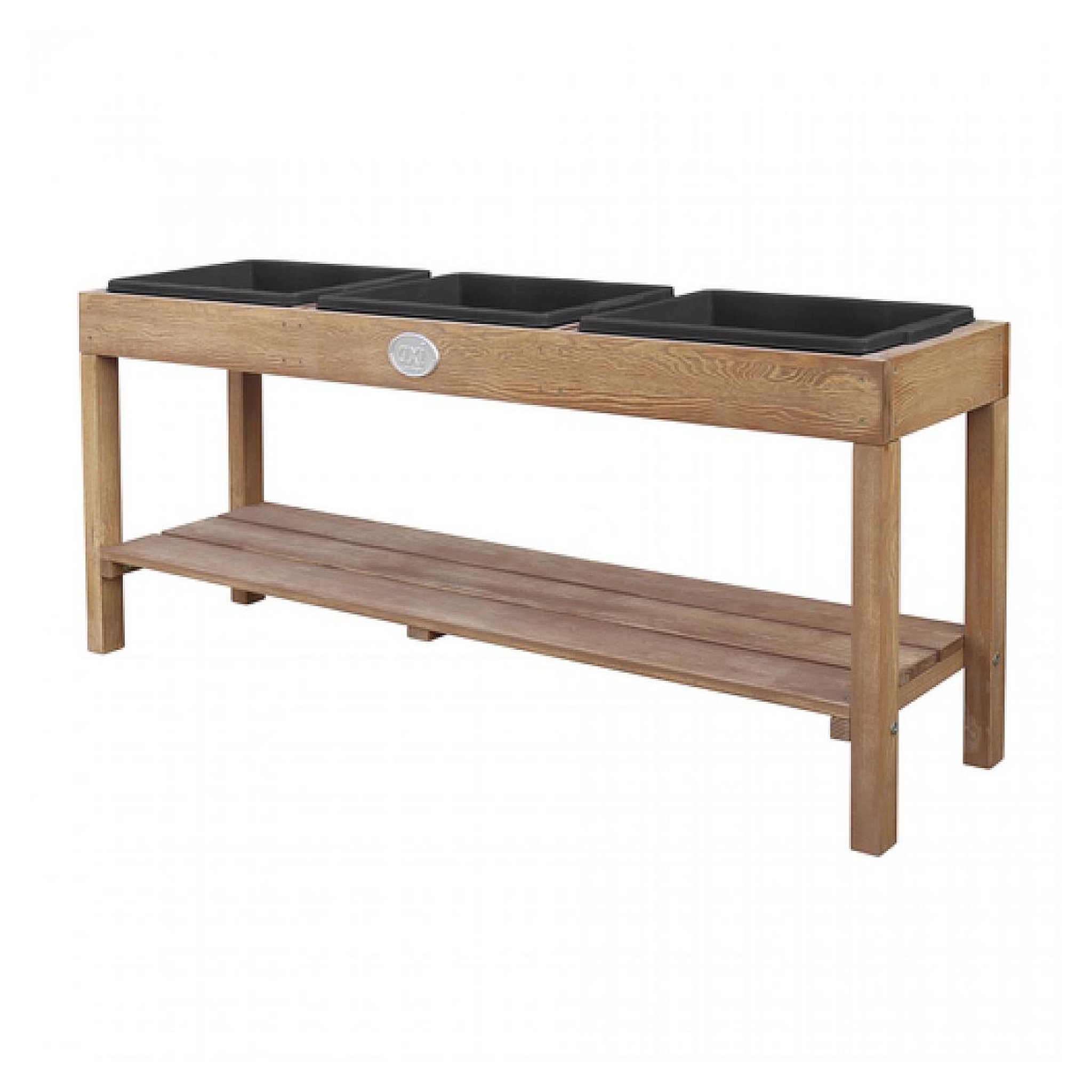 Axi House Table d activites AXI avec 3 bacs noirs Marron Fonce