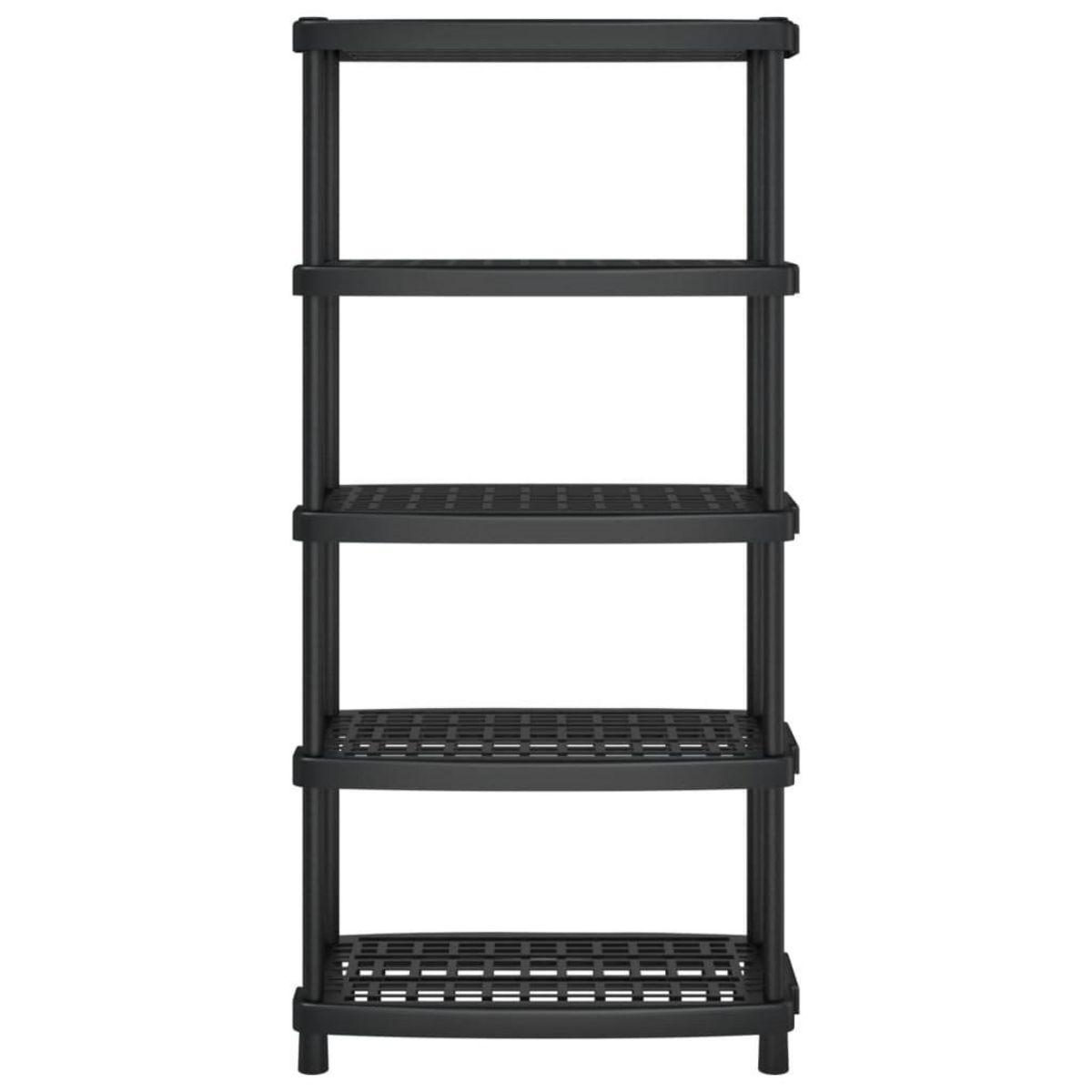 VIDAXL Etagere de rangement a 5 niveaux noir 93,5x45,5x194,5 cm PP