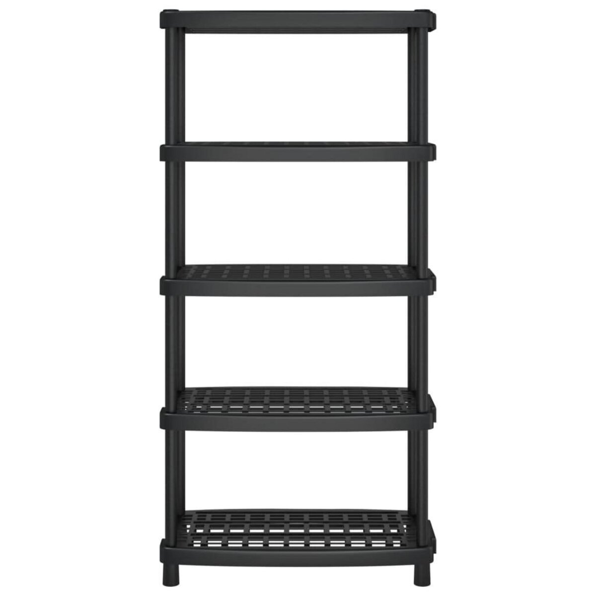 VIDAXL Etagere de rangement a 5 niveaux noir 93,5x45,5x194,5 cm PP