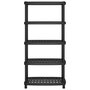 Voir la diapositive 3 : VIDAXL Etagere de rangement a 5 niveaux noir 93,5x45,5x194,5 cm PP