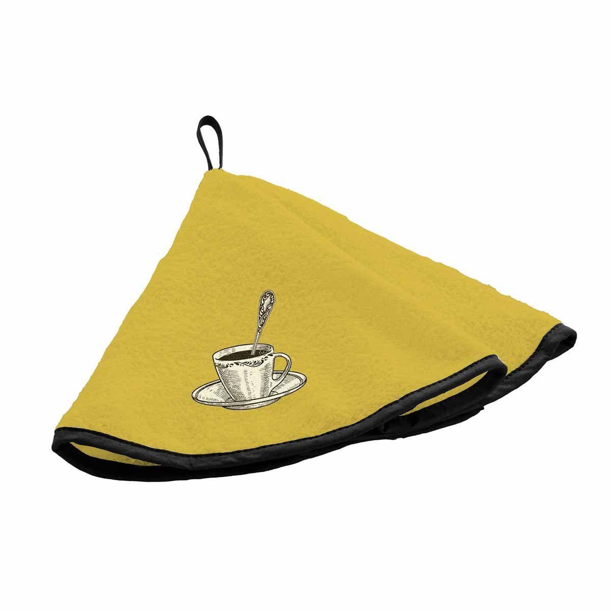 Douceur d'Intérieur Essuie-main en éponge  tasse  60cm jaune
