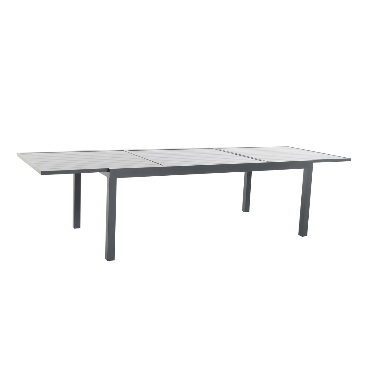 CREADOR Table de jardin extensible 200/300X100x75cm aluminium gris anthracite VITTAL 