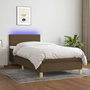 Voir la diapositive 1 : VIDAXL Sommier a lattes de lit et matelas et LED Marron fonce 80x200cm