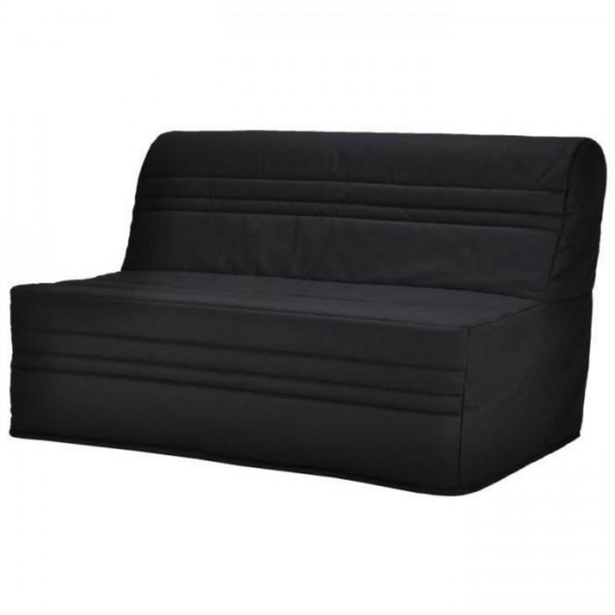 MARKET24 Banquette BZ Joe - Tissu noir - 3 places - L 143 x P 97 cm - Made in France