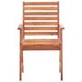Voir la diapositive 4 : VIDAXL Chaises a manger d'exterieur lot de 2 et coussins Acacia massif