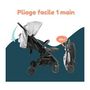 Voir la diapositive 6 : BAMBISOL Bambisol - DS209 GRIS NOIR - Poussette Double Cote a Cote | Pour Jumeaux des la Naissance, Pliage Ultra-Compact | Noir Gris