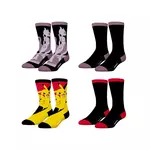 FREEGUN Lot de 4 paires de chaussettes homme Pokémon. Coloris disponibles : Jaune