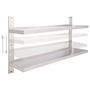 Voir la diapositive 3 : VIDAXL Etagere murale a 2 niveaux Acier inoxydable 150x30 cm