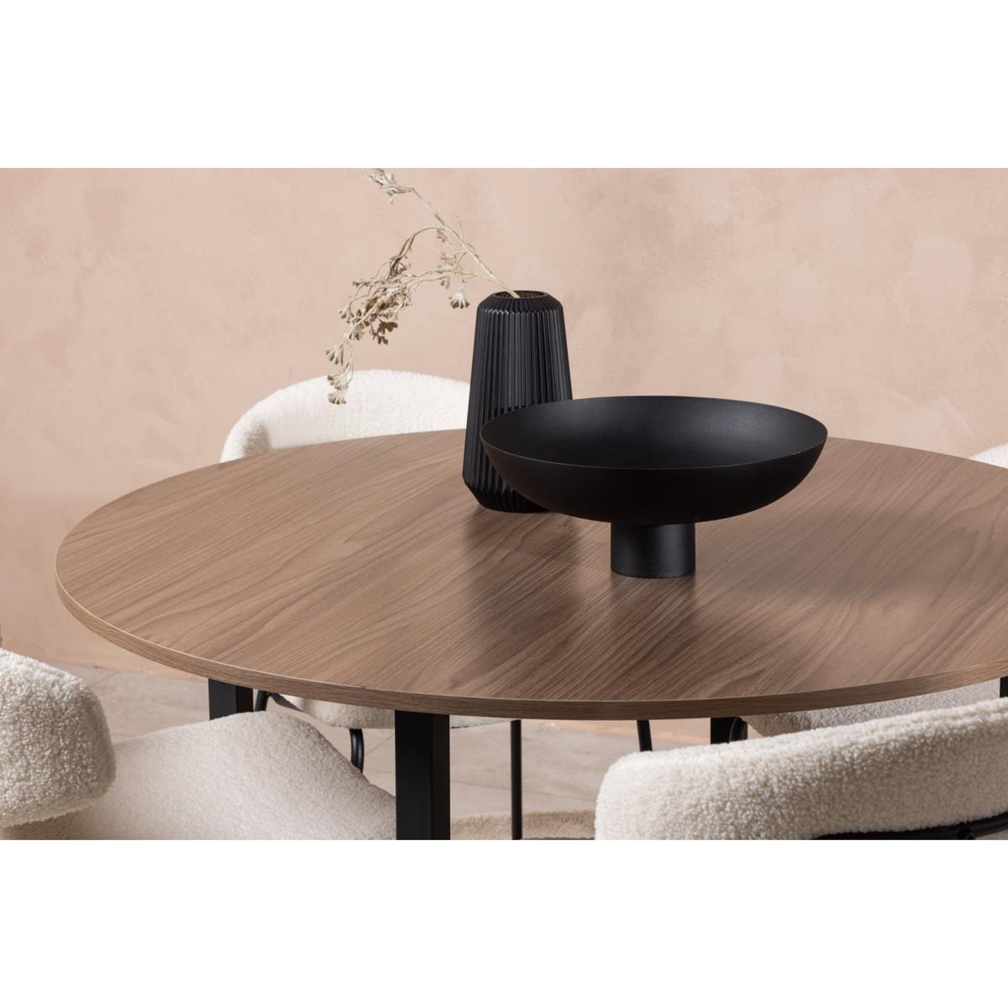Voir la diapositive 5 : Paris Prix Ensemble table à manger & 4 chaises  durango & chico  120cm noyer & blanc crème
