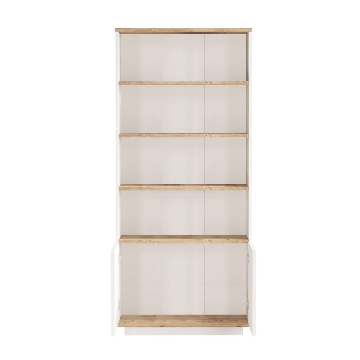Habitat et Jardin Bibliothèque en bois  FR16  - 75 x 26 x 168 cm - Pin atlantiqueBlanc